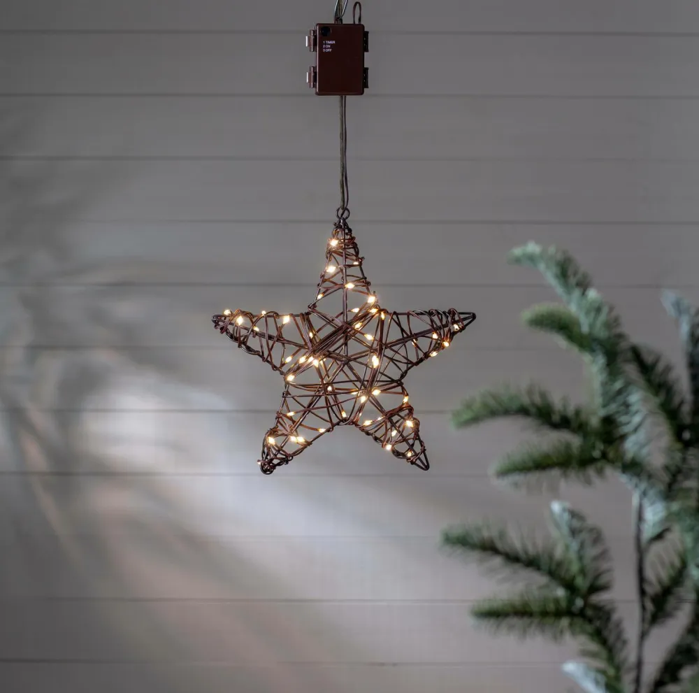 Star Trading Julepynt|Udendørsbelysning>Outdoordecoration Vicke Star 30 cm Brun