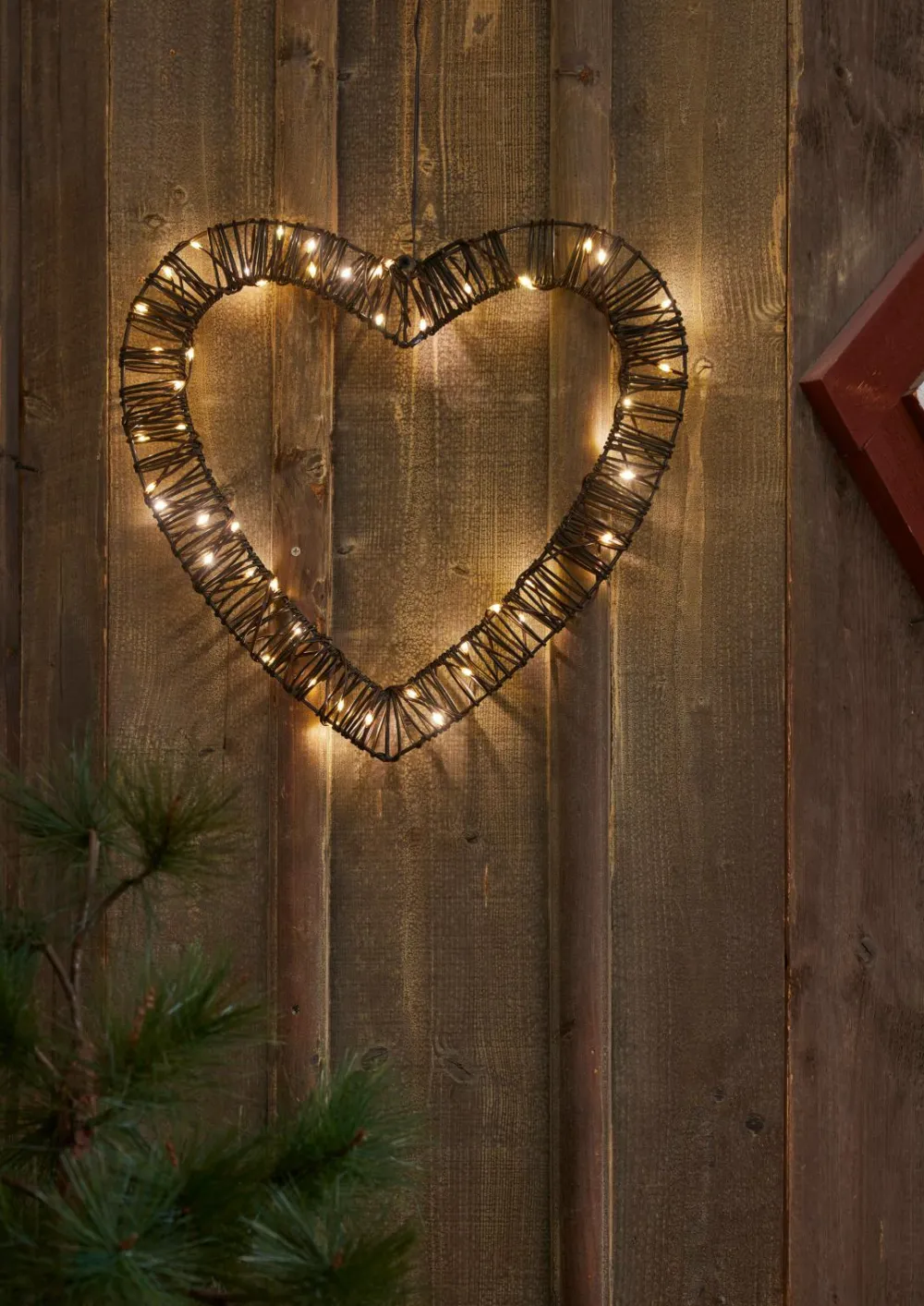 Star Trading Outdoordecoration Vicke Heart Brun Hot