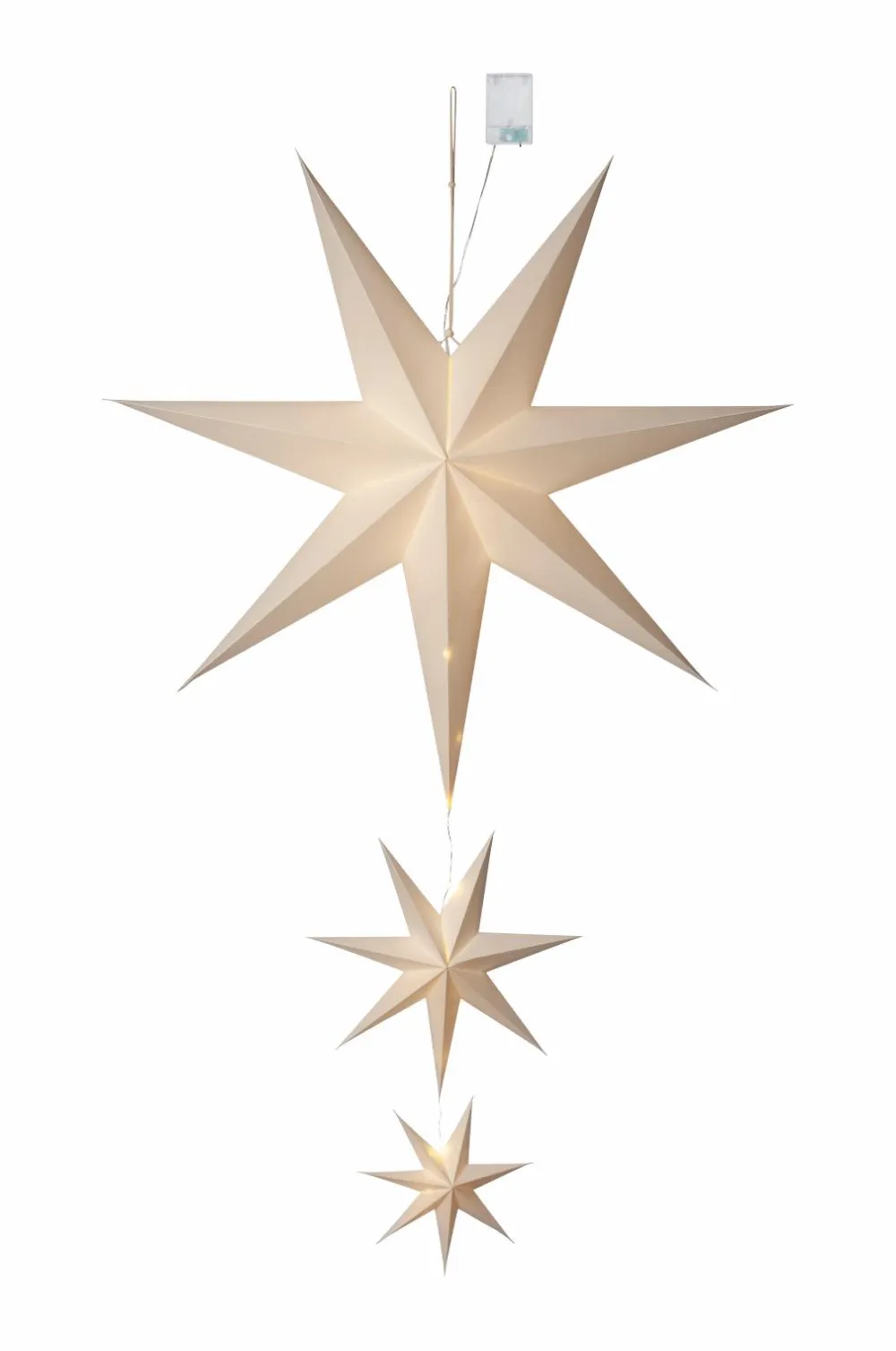 Star Trading Julebelysning>Papirstjerne Cassie Hvid