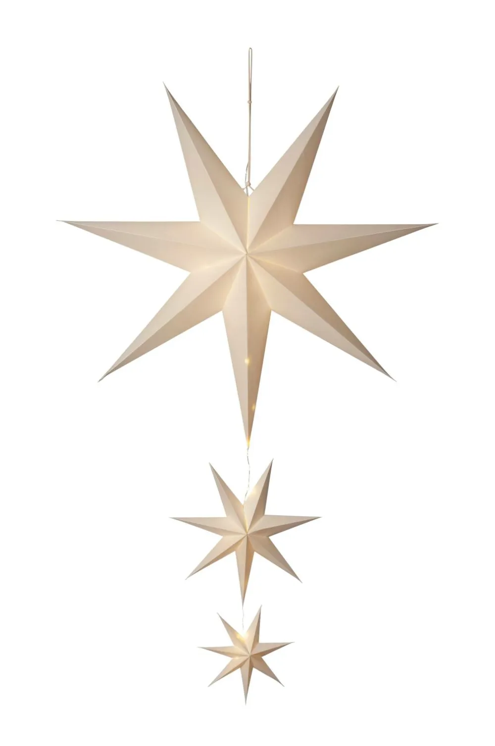 Star Trading Julebelysning>Papirstjerne Cassie Hvid