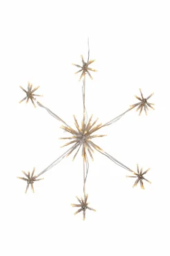 Star Trading Lyskæder>Siluet Flower Snowflake 50cm Hvid