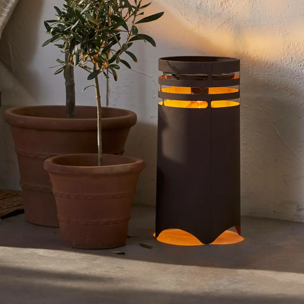 Star Trading Udendørsbelysning>Solcelle lanterne marron 40cm Brun