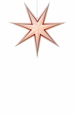 Star Trading Julebelysning>Stjerne Stribe 80cm Rød