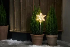 Star Trading Udendørdekoration Flocke højde 48 cm Transparent Sale