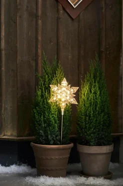 Star Trading Udendørdekoration Flocke højde 48 cm Transparent Sale