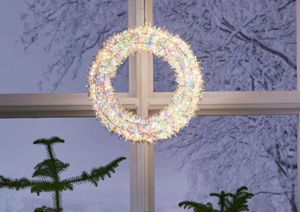 Star Trading Udendørsbelysning|Julebelysning>Udendørs krans Magic 30cm Hvid