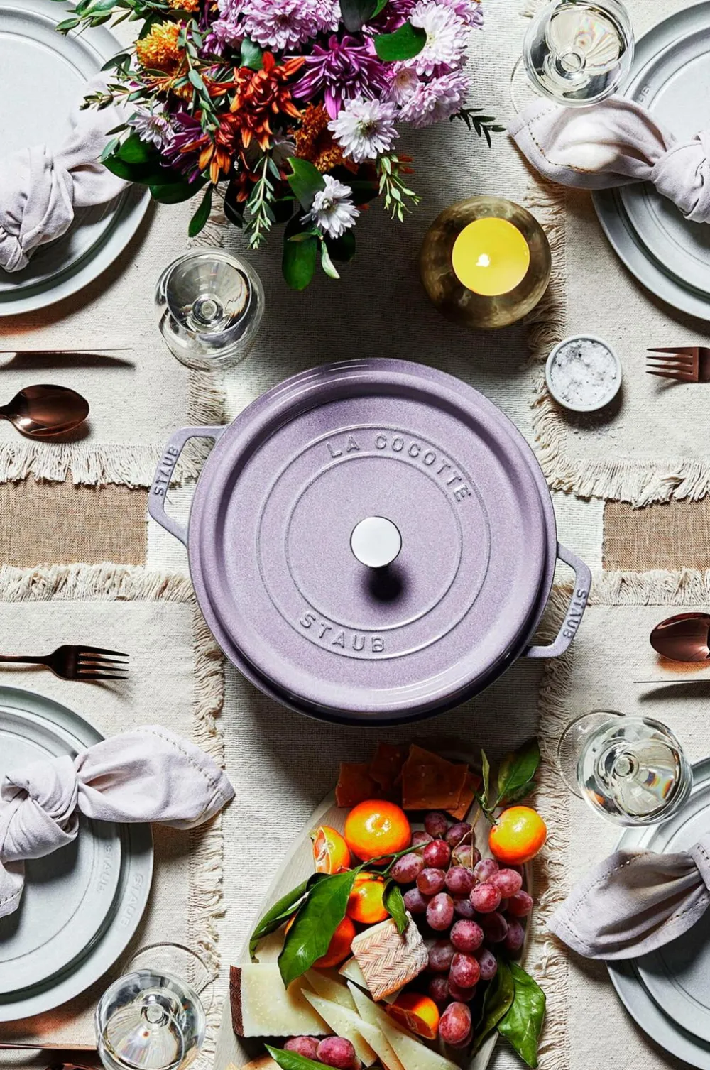 Staub Gjutjärnsgryta 26 cm Kirsebærblomst Pink Sale