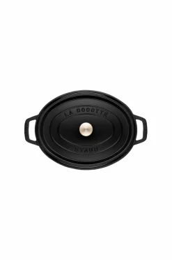 Staub Gryde La Cocotte oval 37 cm, 8 l Black Online