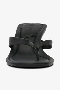 Steve Madden Sandaler med hæl Heyley Heeled Sandals Black leather Discount