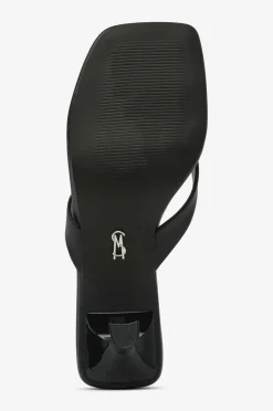 Steve Madden Sandaler med hæl Heyley Heeled Sandals Black leather Discount