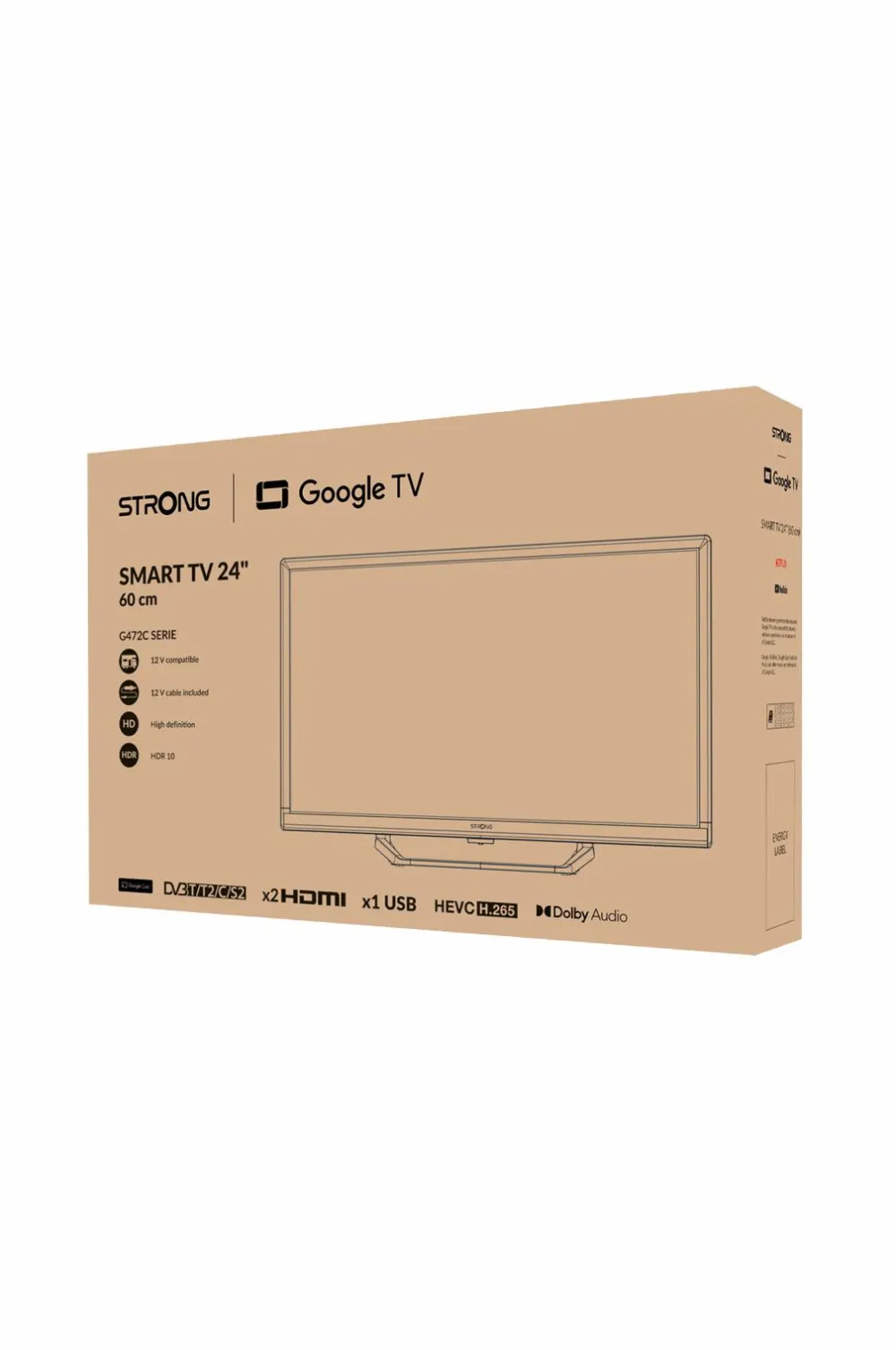 Strong Tv, Lyd & Det Smarte Hjem>Smart-tv 24 230/12volt Google TV Srt24hg4723c No color