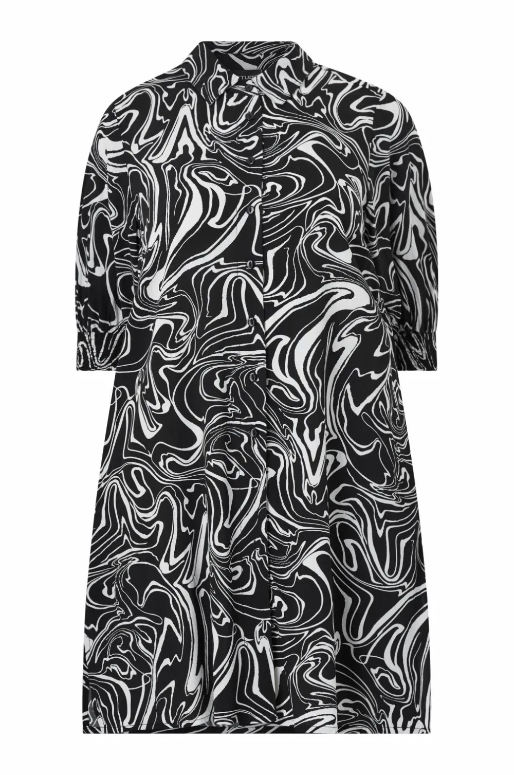 Studio Tunika sEmilie Shirt Black with white zebra Discount