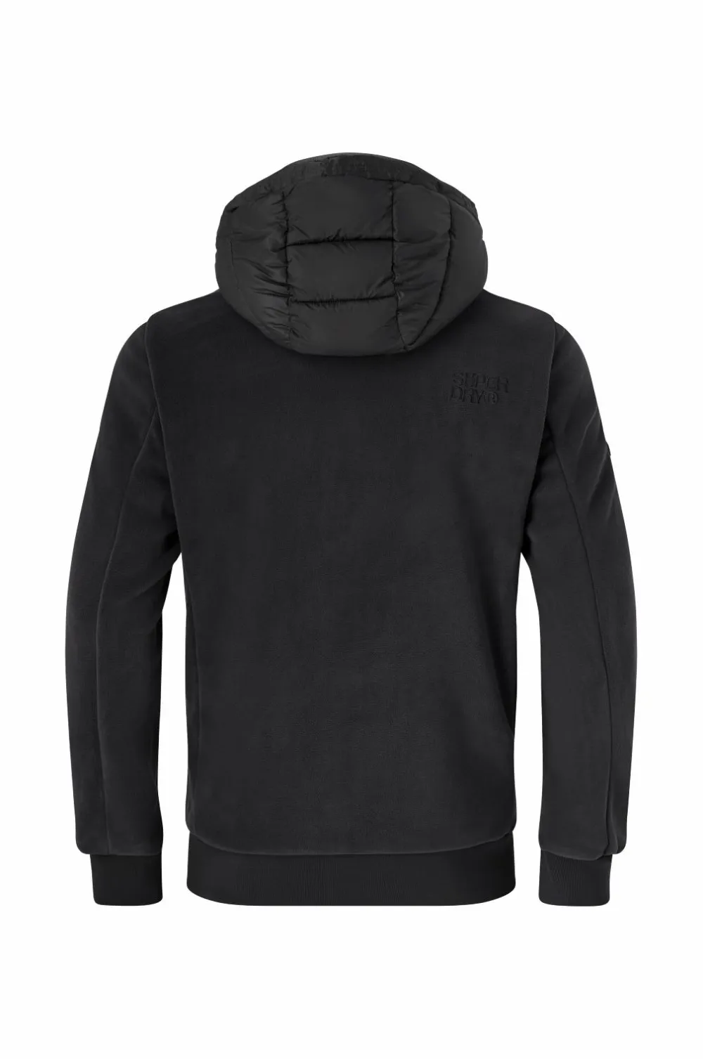 Superdry Jakke Hood Storm Fleece Hybrid Jkt Black Best