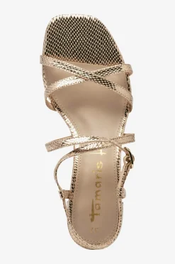 Tamaris Sandaler med hæl Lt Gold Struct Discount