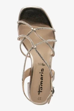 Tamaris Sandaler med hæl Light gold Clearance
