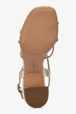 Tamaris Sandaler med hæl Light gold Clearance