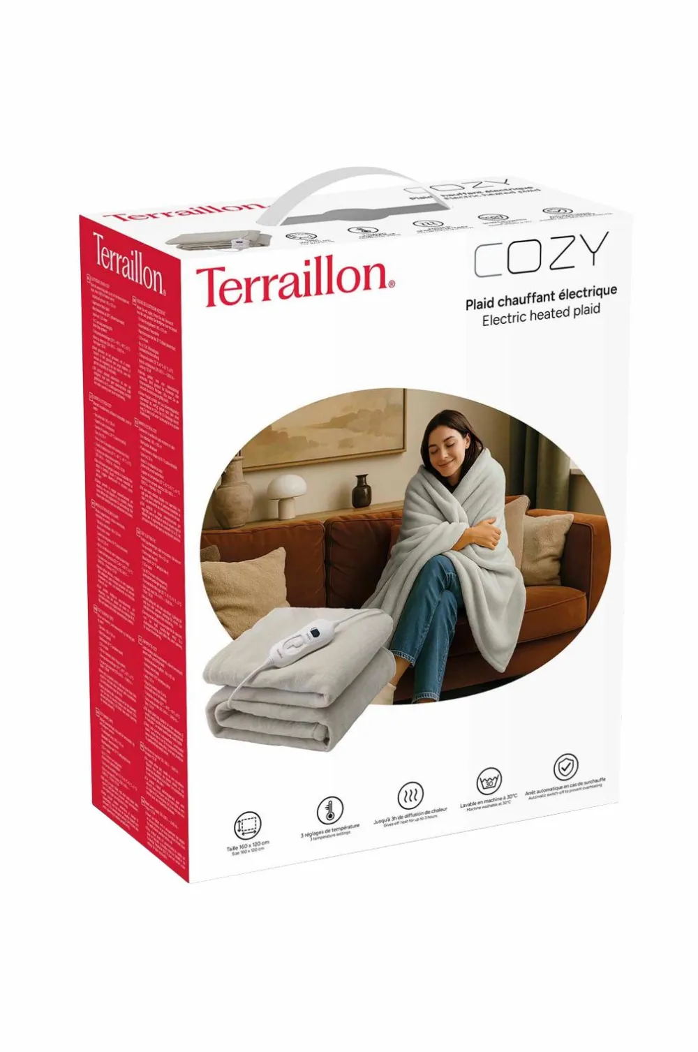 Terraillon Varmetæppe Cozy 160x120cm Lysgrå Online