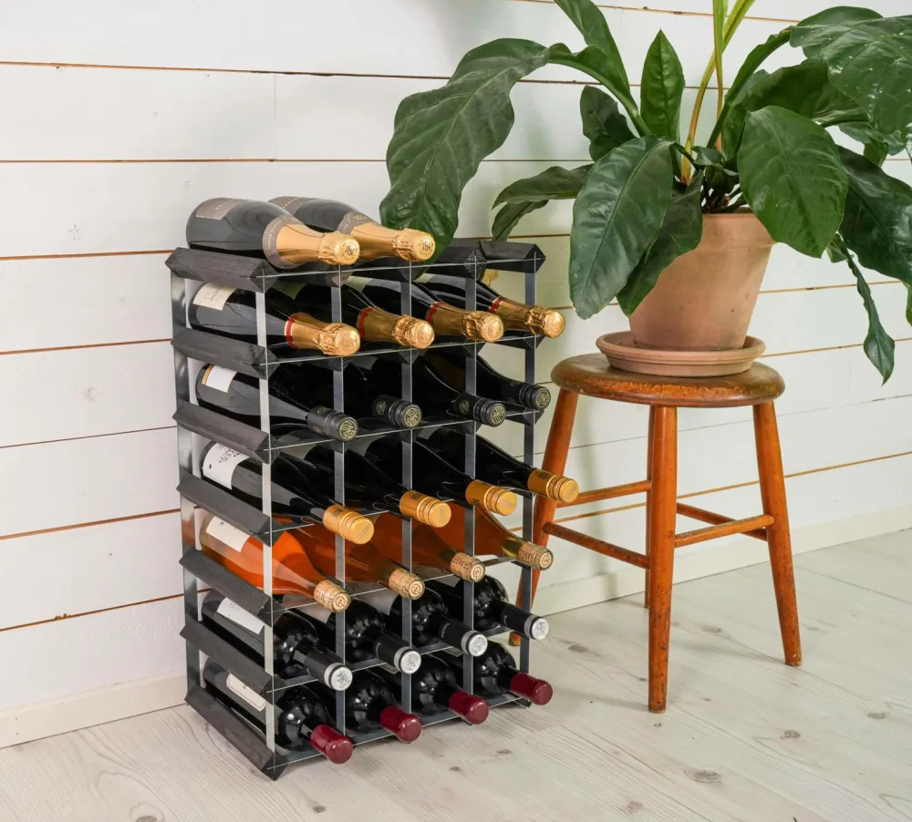 The Swedish Wine Rack Factory Vinreol 30 flasker Sort Hot