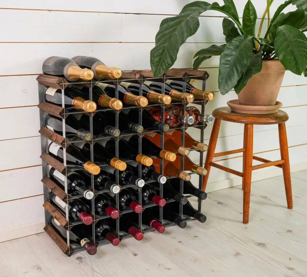 The Swedish Wine Rack Factory Vinreol 42 flasker Brun New