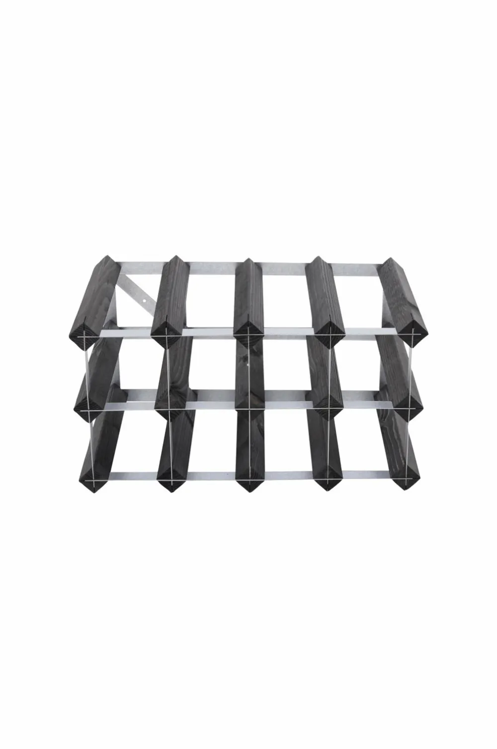 The Swedish Wine Rack Factory Vinreol 12 flasker samlet Sort Outlet