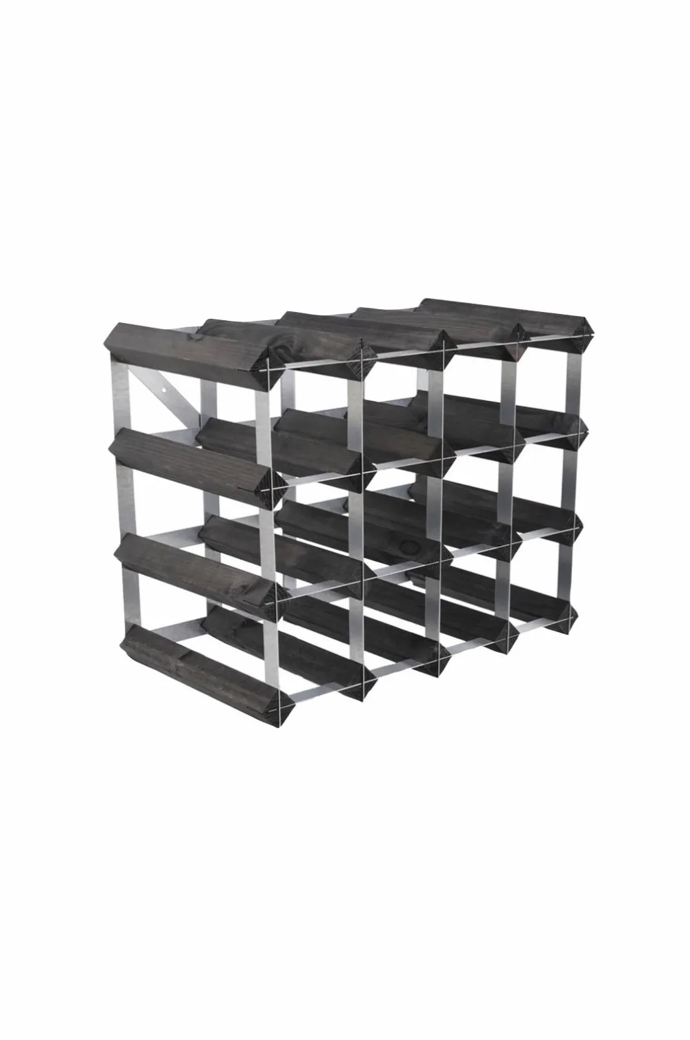 The Swedish Wine Rack Factory Småopbevaring>Vinreol 16 flasker samlet Sort
