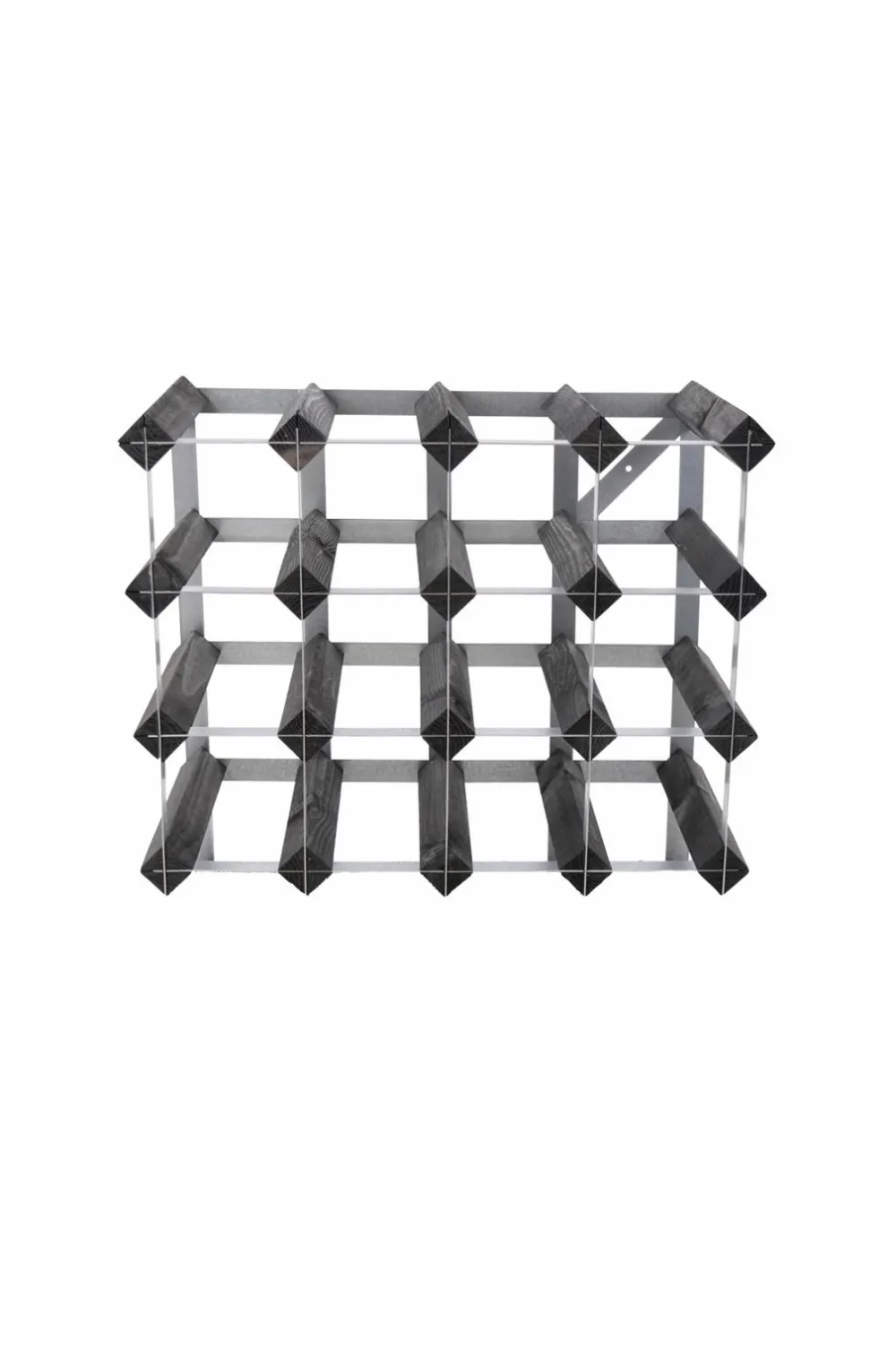 The Swedish Wine Rack Factory Småopbevaring>Vinreol 16 flasker samlet Sort