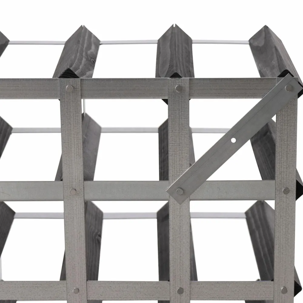 The Swedish Wine Rack Factory Småopbevaring>Vinreol 16 flasker samlet Sort