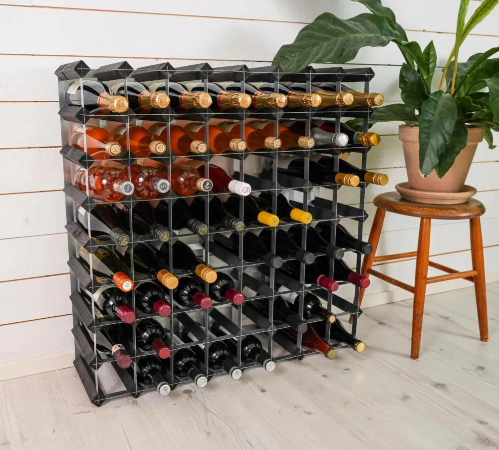The Swedish Wine Rack Factory Småopbevaring>Vinreol 72 flasker Sort