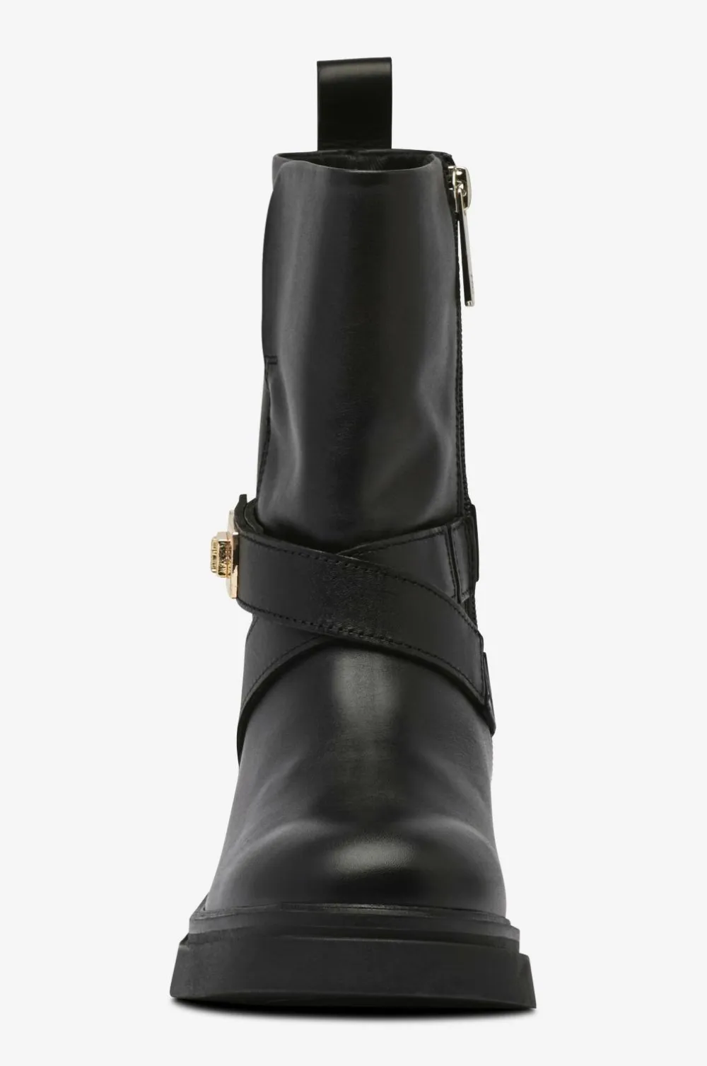 Tommy Hilfiger Boots Biker Leather Black Discount