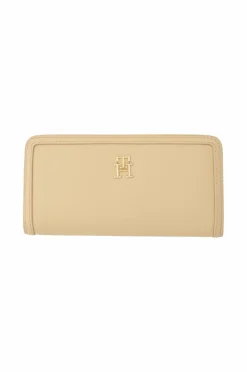 Tommy Hilfiger Punge>Pengepung TH Monotype Large Slim Wallet Harvest wheat