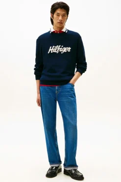 Tommy Hilfiger Pullover Seasonal Graphic Cotton Cneck Dark night navy