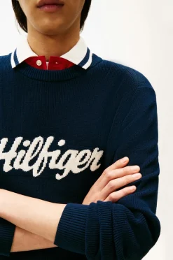 Tommy Hilfiger Pullover Seasonal Graphic Cotton Cneck Dark night navy