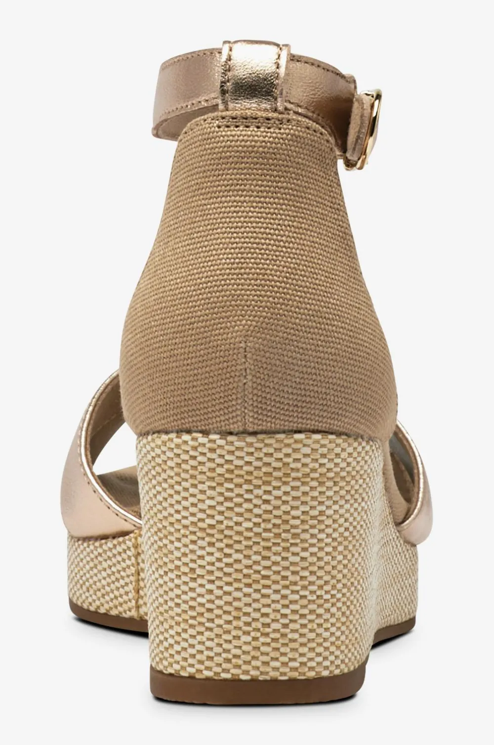 Tommy Hilfiger Højhælede Sko>Sandaler med hæl Flag Metallic Mid Wedge Espad Gold