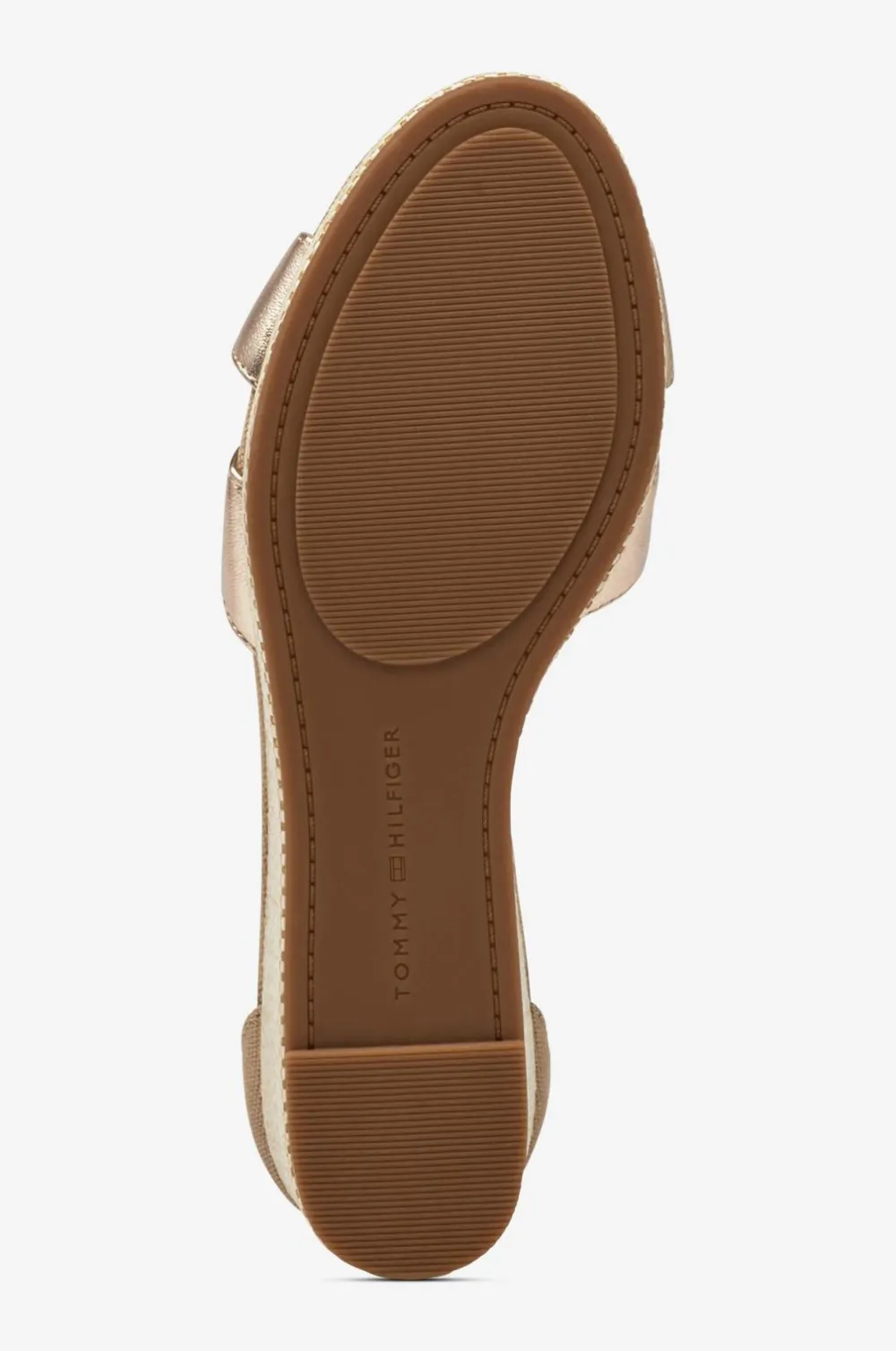 Tommy Hilfiger Højhælede Sko>Sandaler med hæl Flag Metallic Mid Wedge Espad Gold