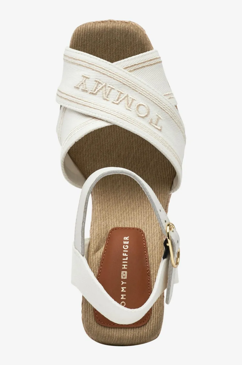 Tommy Hilfiger Højhælede Sko|Sandaler & Sandaler Med Hæl>Sandaler med hæl Espad High Wedge Ecru