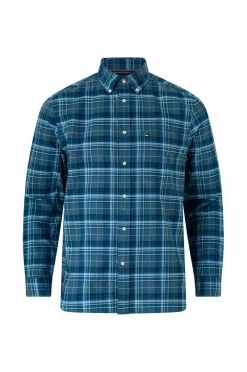 Tommy Hilfiger Skjorter>Skjorte Oxford Heritage Plaid RF Shirt Aegean sea / check