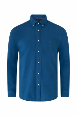 Tommy Hilfiger Skjorte Knit Pique Featherweight Indigo heather Outlet