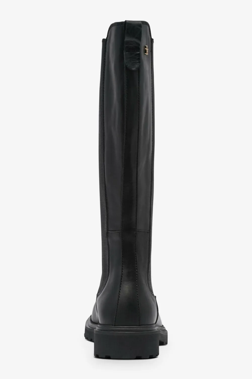 Tommy Hilfiger Støvler TH Lthr Cleated Long Boot Black Clearance