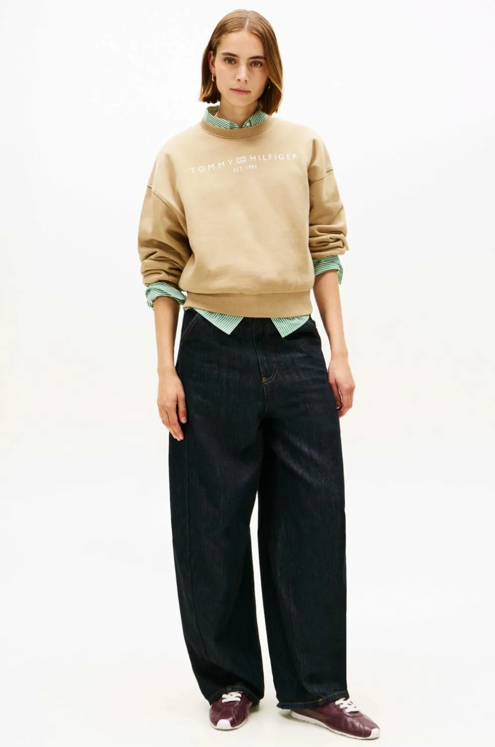 Tommy Hilfiger Sweatshirts & Hoodies>Sweatshirt Corp Logo Mdrn Driftwood taupe