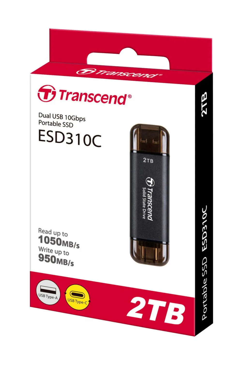 Transcend SSD Bærbar ESD310C - 2TB No color Discount