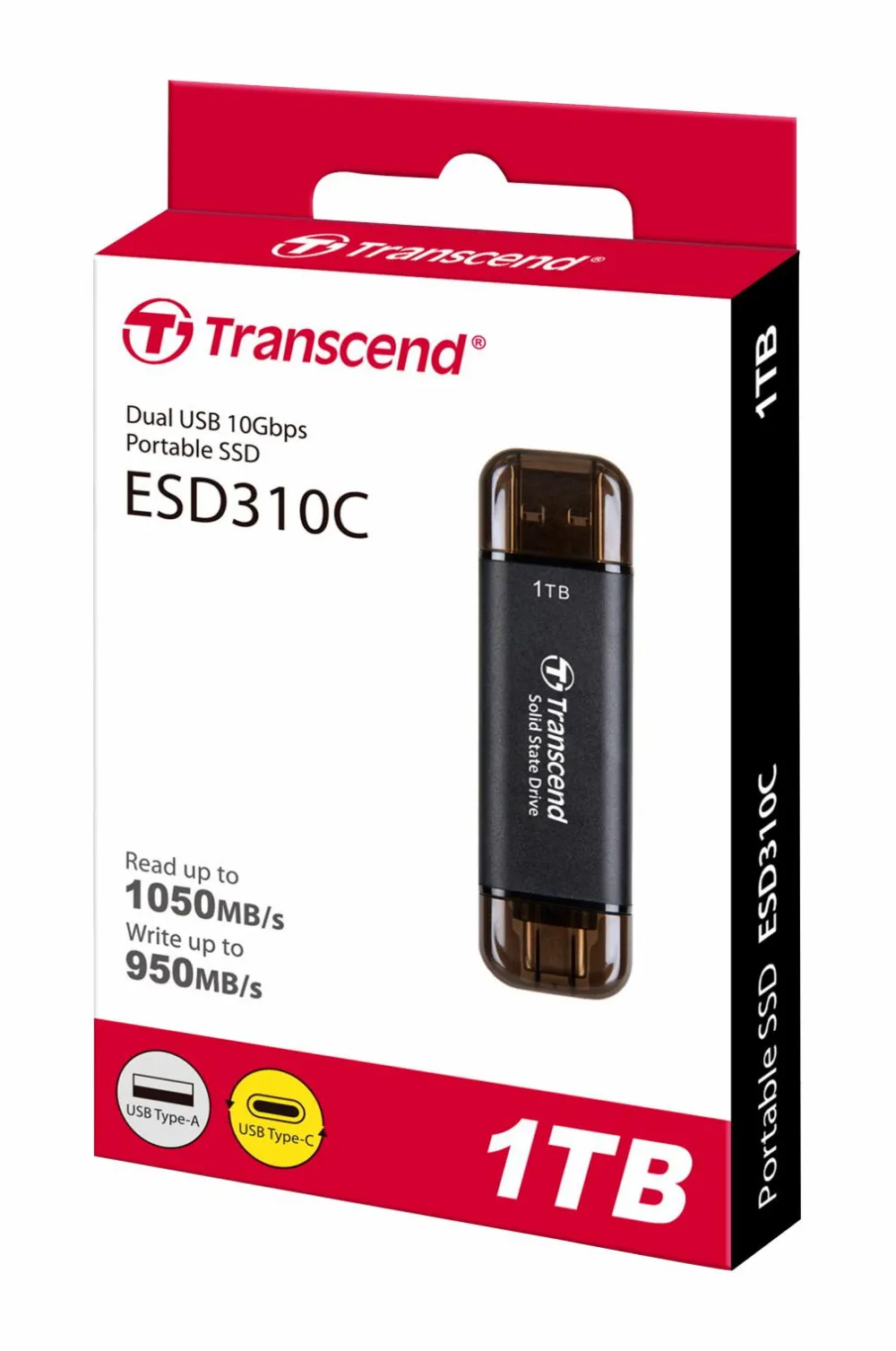 Transcend Computertilbehør>SSD Bærbar ESD310C - 1TB No color