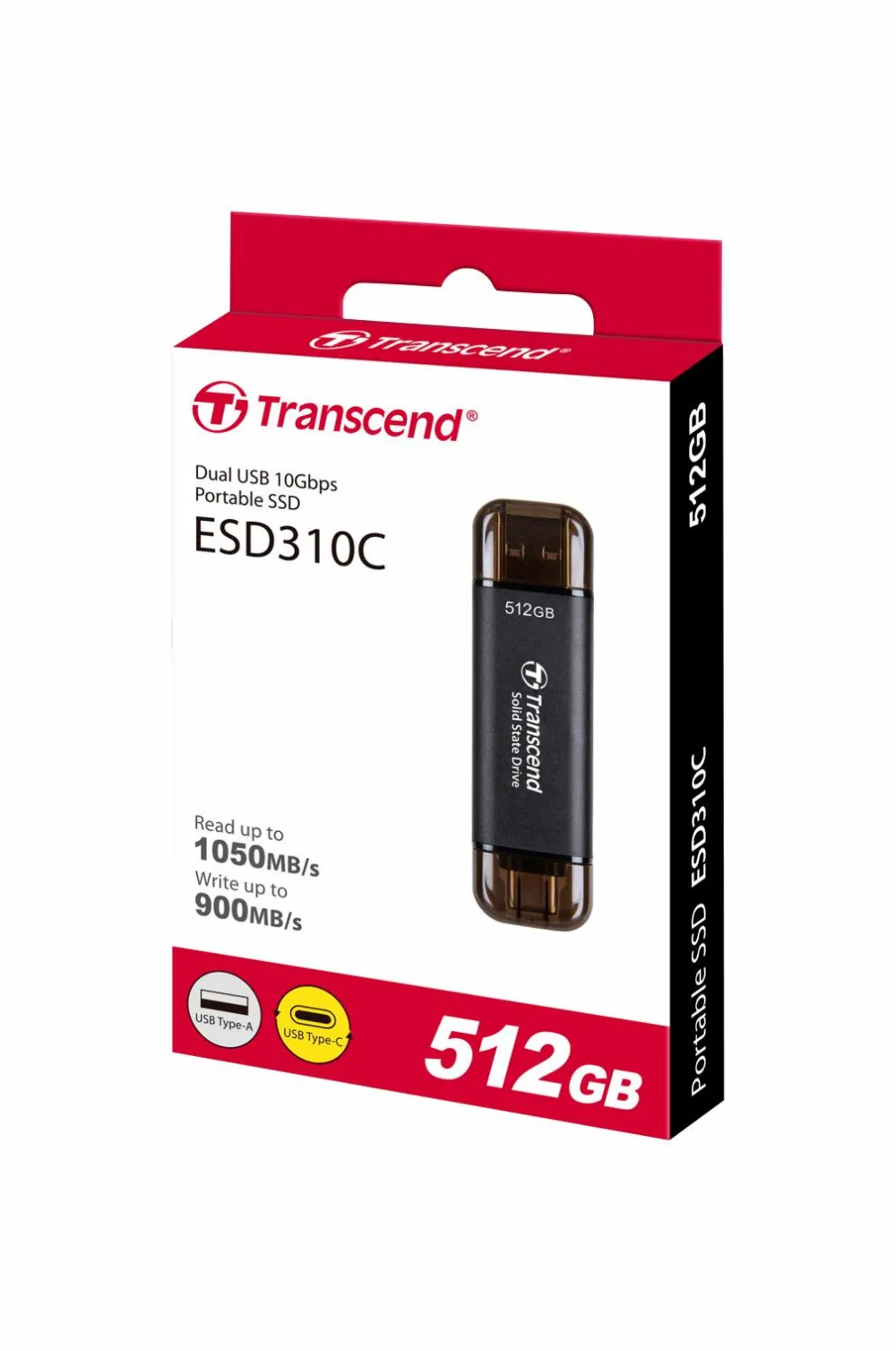 Transcend SSD Portable ESD310C - 512 GB No color Clearance