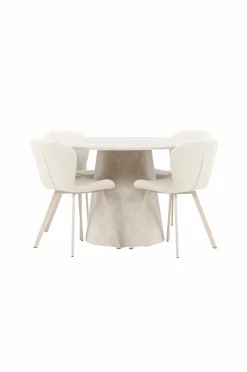 Venture Home Spisebord Lanzo med Lilja-stol Beige Outlet