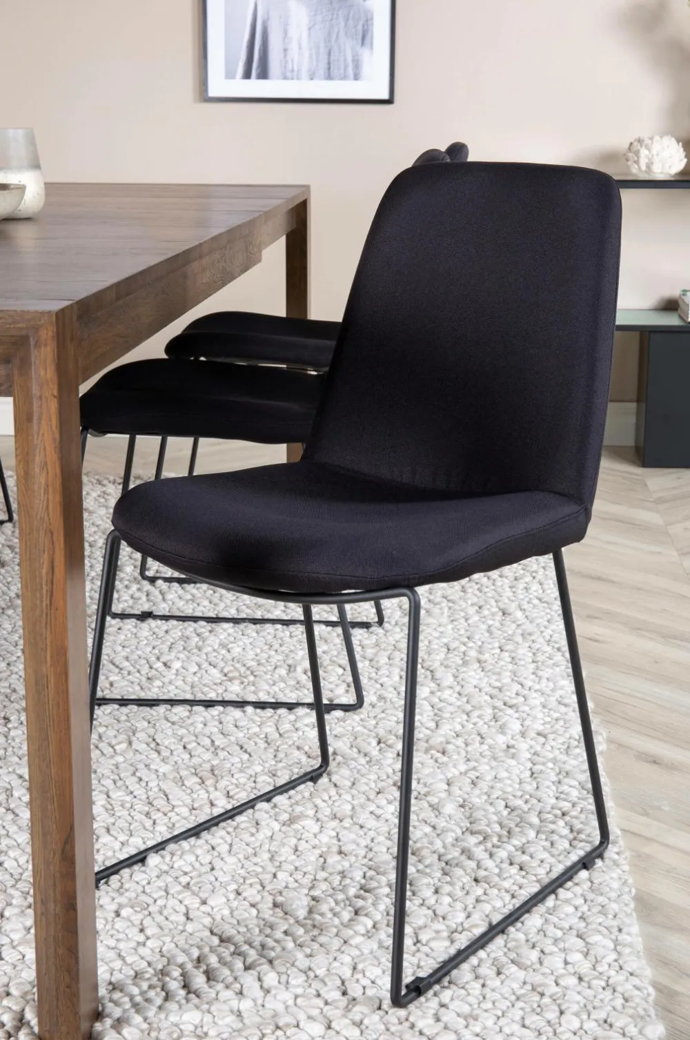 Venture Home Spisegrupper>Spisebord Slider med Muce-stol Sort