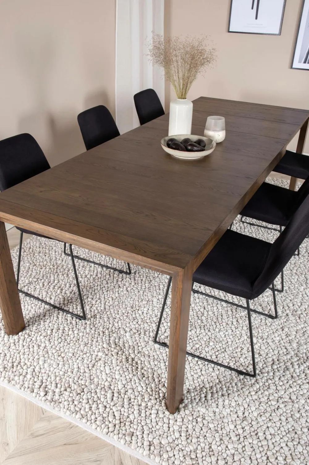 Venture Home Spisegrupper>Spisebord Slider med Muce-stol Sort