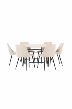 Venture Home Spisebord Copenhagen med stol Night Beige