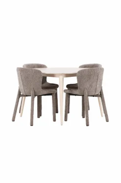 Venture Home Spisebord Flora med Astoria-stol Brun New