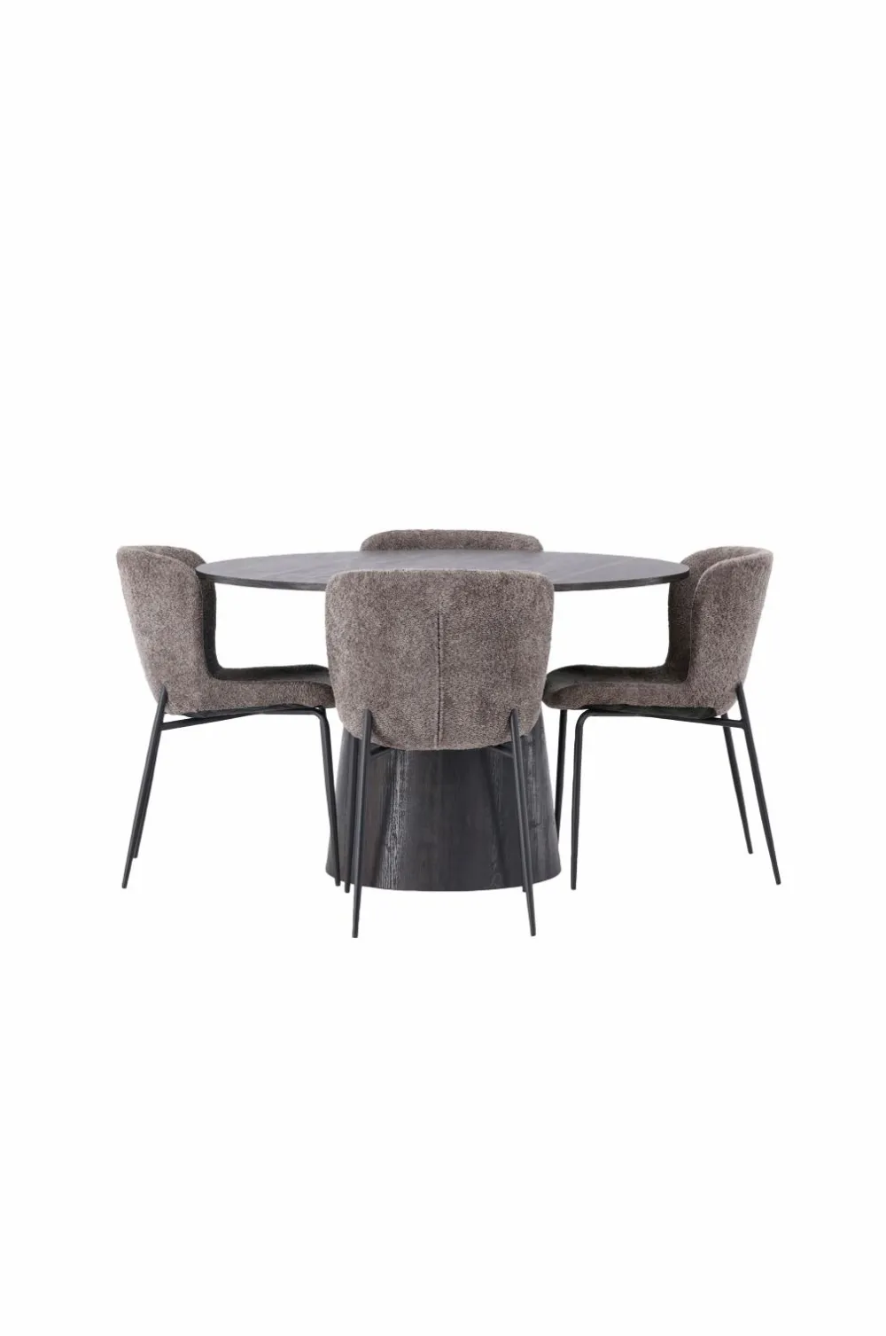 Venture Home Spisegrupper>Spisegruppe Lanzo med 4 stole Modesto Black, brun