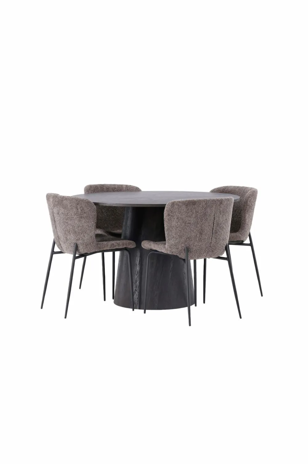 Venture Home Spisegrupper>Spisegruppe Lanzo med 4 stole Modesto Black, brun
