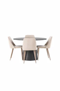 Venture Home Spisegrupper>Spisegruppe Lanzo med 4 stole Night Black